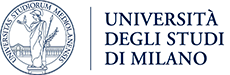 on the right the written university of milano and symbol on the left